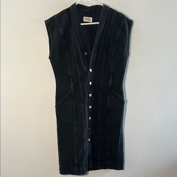 Etica Dresses & Skirts - Etica, Woman’s Size Small Black Button-Down Mini Dress